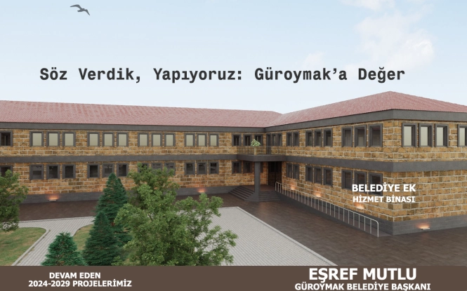 Ek Belediye Hizmet Binası Yapımı Devam Ediyor