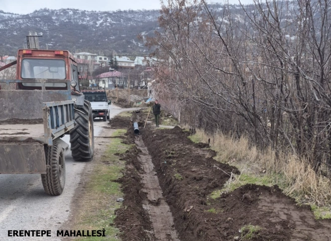 Erentepe Mahallesi’nde Yağmur Suyu Kanalı Çalışması Başladı