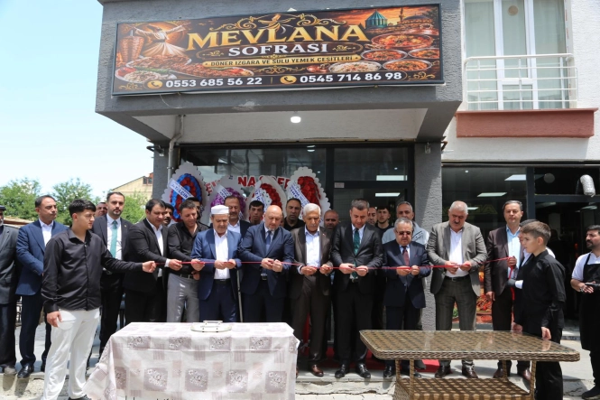İlçemize Kazandırılan Mevlana Sofrası Düzenlenen Törenle Hizmete Açıldı