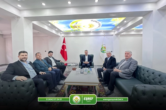 Muş AK Parti İl Başkanı Melik Emre ve yönetim kurulu üyeleri Güroymak Belediyesi'ne Ziyaret!!!